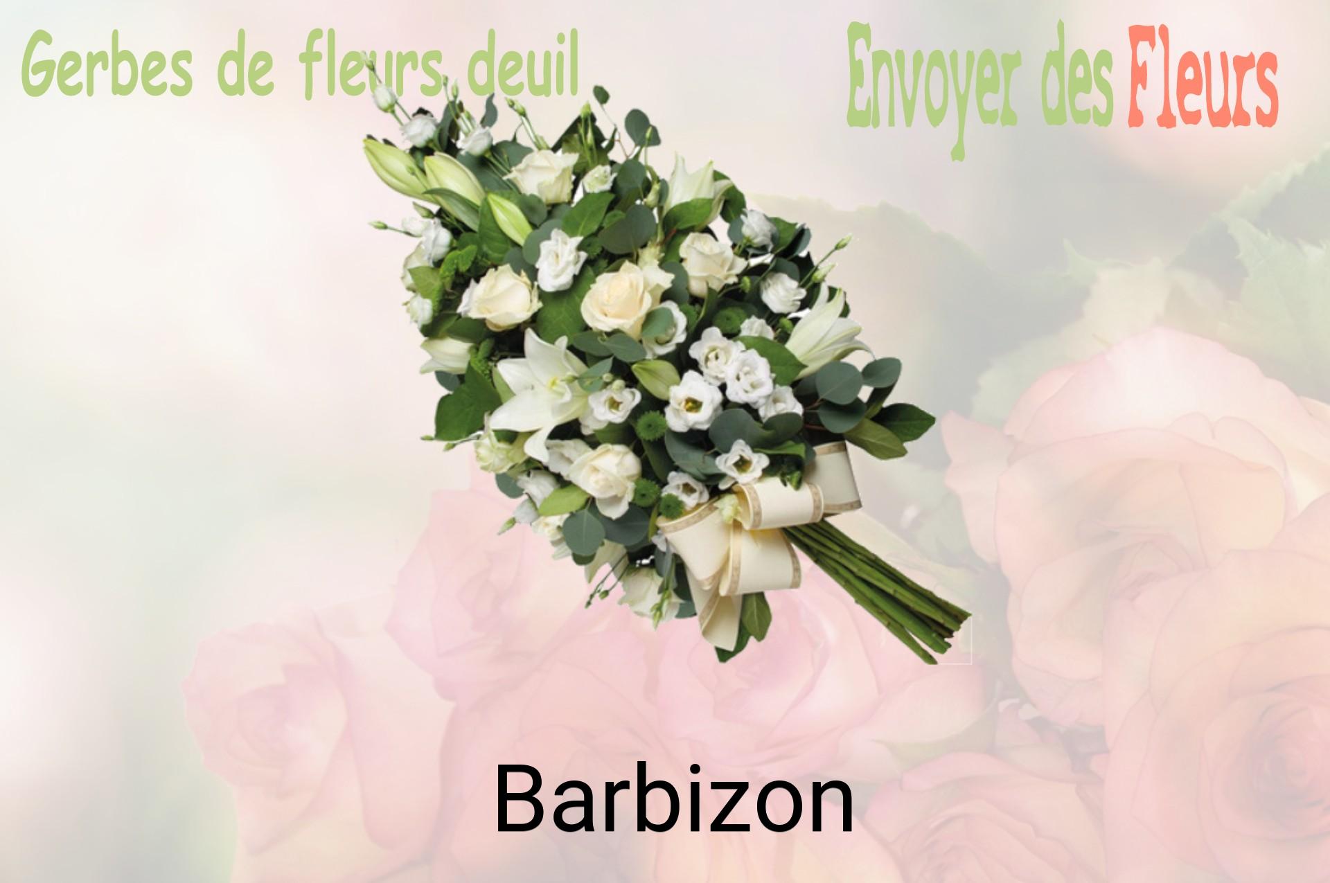Gerbe de fleurs de deuil livrée à Barbizon